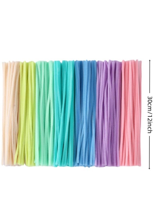 FAYET 100Pcs Pastel Pipe Cleaners Craft Supplies, Macaron Chenille Stems for DIY Art, Kids Crafts, School Projects and Decorations - Image 2